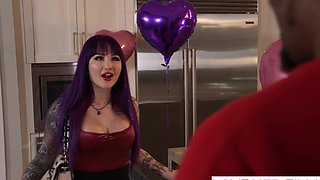 Inked Babe Valerica Steele Celebrates Valentine With BBC Fuck
