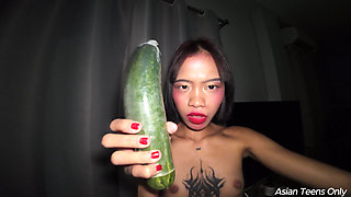 First Time Madness - Dick and Cucumber at the Same Time Destroying All My Holes