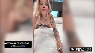 Wifey Tiny Hotwife Sammm Next Door Holds Hubby's Hand While She Devours Monster BBC