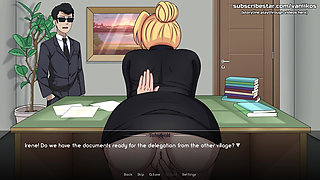 Naruto: Kunoichi Trainer - Hot Blonde Secretary Babe with a Big Perfect Ass and Anal Sex with Creampie at Office