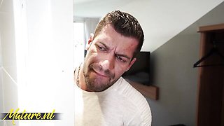 Cheyenne Duvallon Smothers Her Lover With Huge Tits in the Shower Before Taking Him Doggy