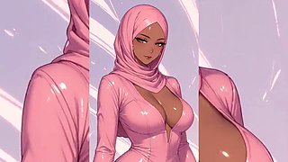 Hijabi Muslim Babes Teasing  Twerking Solo  Best Seductive Spanking, Bouncing  Hijab Part 1